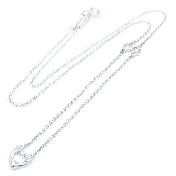 Tiffany & Co. Jewelry - TIFFANY Authentic Silver Diamond Heart Necklace